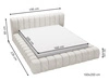 Polsterbett mit Bettkasten und Lattenrost 160x200 Italia Grau