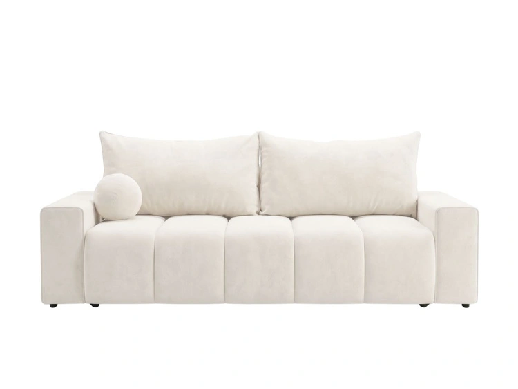 Schlafsofa mit Bettfunktion und Bettkasten Miro Creme