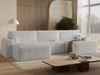 Wohnlandschaft mit Schlaffunktion und Bettkasten Aurora Grau