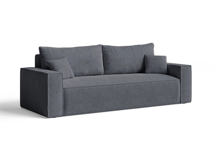 Schlafsofa mit Bettfunktion und Bettkasten Sivra Grau