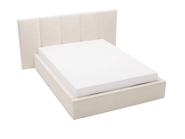 Polsterbett mit Bettkasten und Lattenrost 120x200 Lizbona  Beige