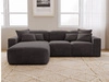 Ecksofa L-Form Links Moderne Ecksofa Leni Schwarz