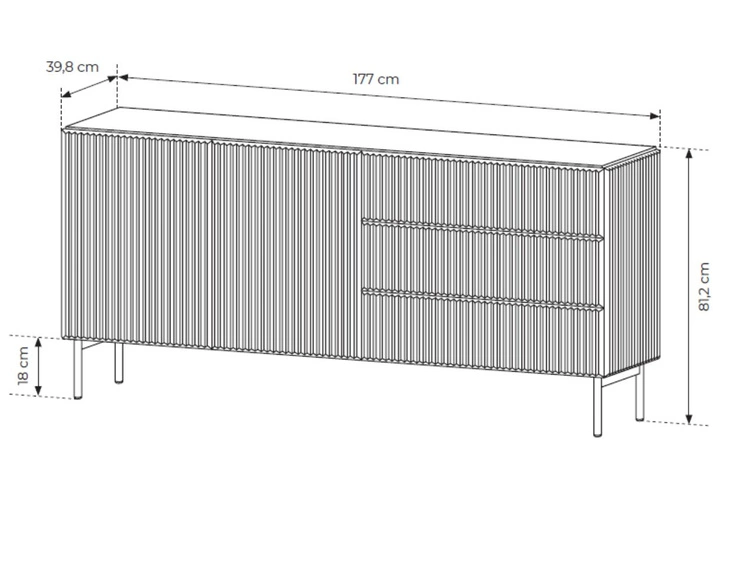 Wohnzimmer-Set Qualita Schwarz