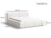 Polsterbett mit Bettkasten und Lattenrost 120x200 Aubi Beige