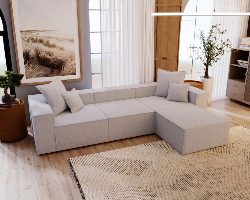 Modernes modulares Ecksofa Lobos Grau