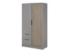 Kleiderschrank 105 cm Macron Grau, Artisan Eiche