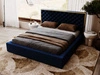 Polsterbett mit Bettkasten und Lattenrost 140x200 Bonito Dunkelblau