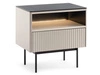 Nachtschrank mit Schublade und Led Auroé Kaschmir