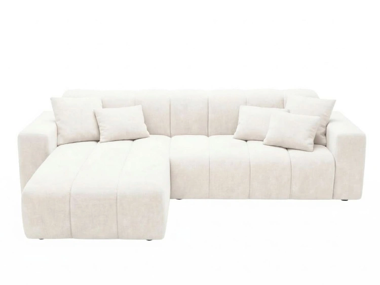 Ecksofa L-Form Links Nork Creme