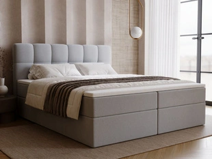 Boxspringbett mit Bettkasten 200x200 Maison Grau