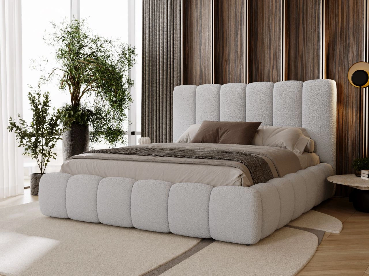 Polsterbett mit Bettkasten und Lattenrost 120x200 Imperial Hellgrau