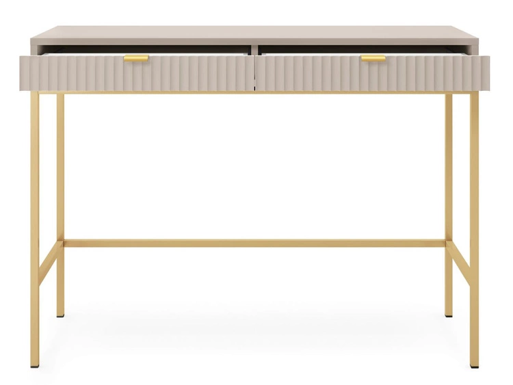 Schminktisch mit Schubladen Amber auf goldenen Beinen