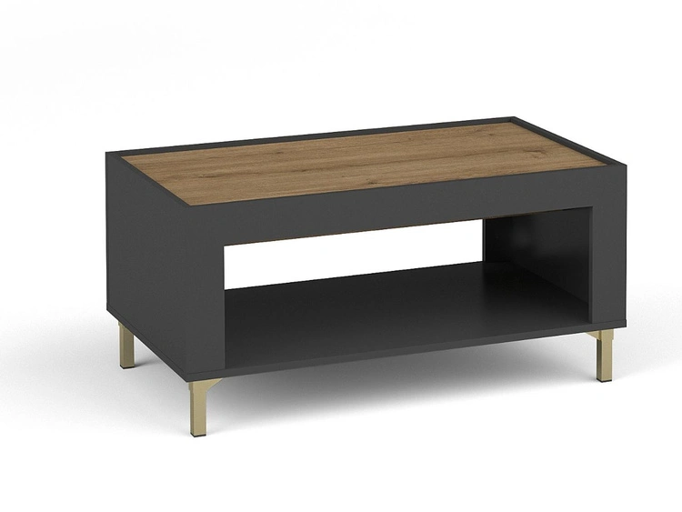 Couchtisch mit Stauraum Messina Schwarz