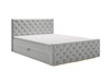 Boxspringbett mit Bettkasten 180x200 Montego Hellgrau
