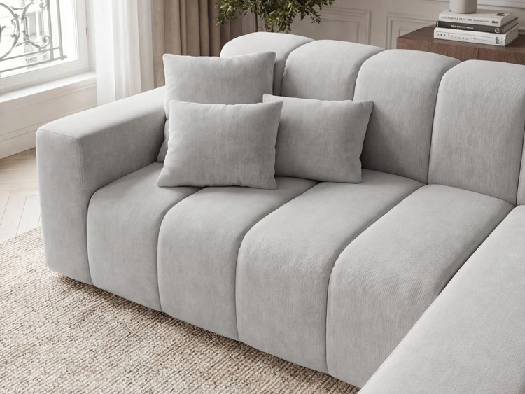 Ecksofa L-Form Rechts Nork Grau