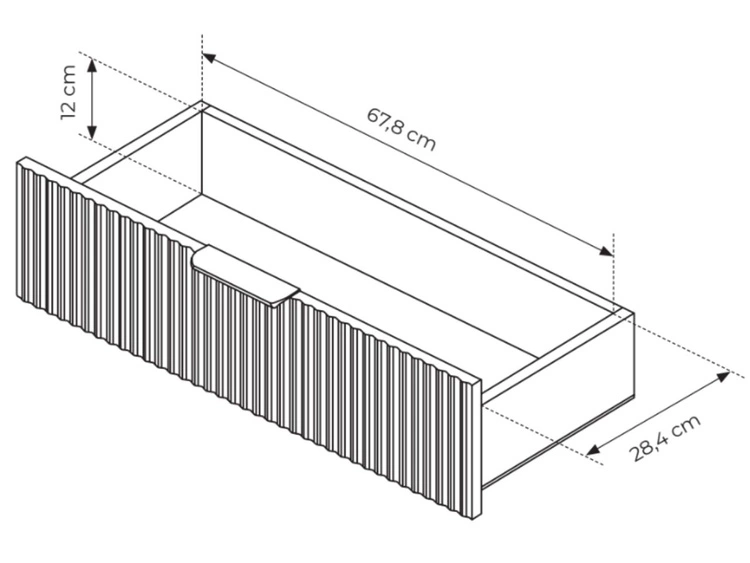 Kommode mit Türe und Schubladen Latina Weiß