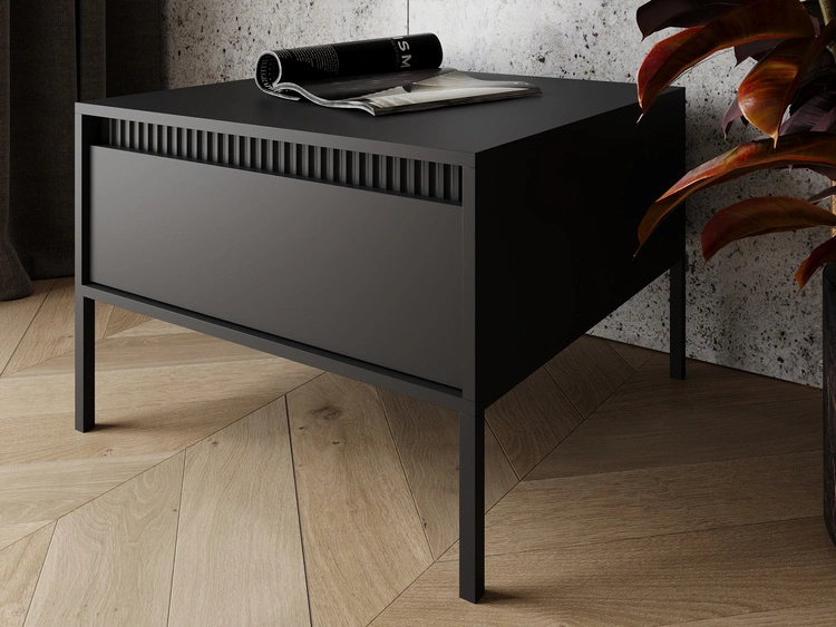 Couchtisch mit Stauraum Sorano Schwarz