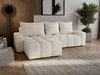 Ecksofa L-Form mit Schlaffunktion und Bettkasten Bresso Creme