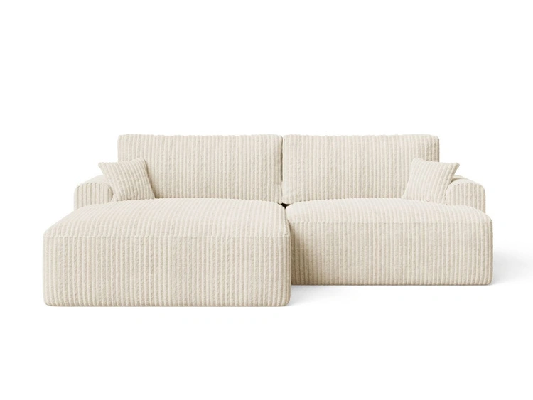 Ecksofa L-Form mit Schlaffunktion und Bettkasten Serene Links Beige