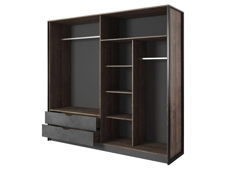 Kleiderschrank mit Spiegel Denis Dunkelbraun