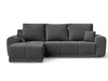 Ecksofa L-Form mit Schlaffunktion und Bettkasten Monti Links Anthrazit
