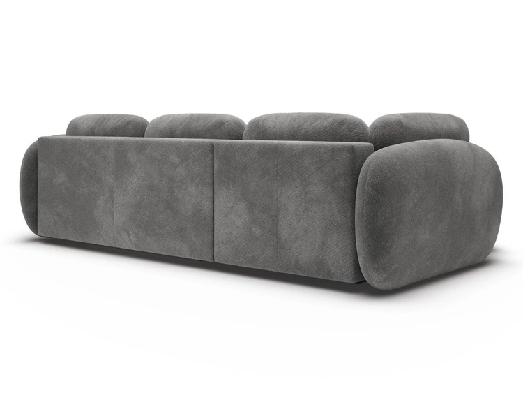 Ecksofa mit Schlaffunktion und Bettkasten Links Carino Grau