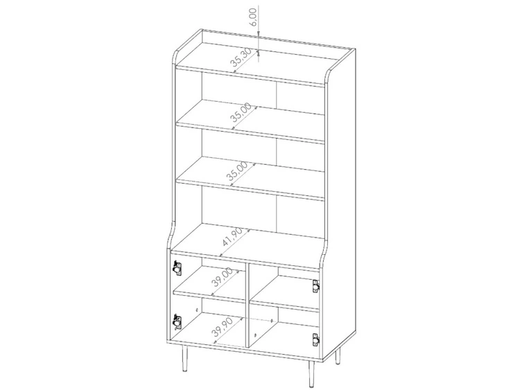 Regal mit Türen Vasa Braun