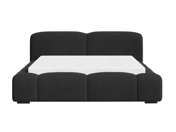 Polsterbett mit Bettkasten und Lattenrost 120x200 Aubi Schwarz