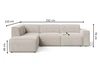 Ecksofa L-Form Links Eluno Hellbeige