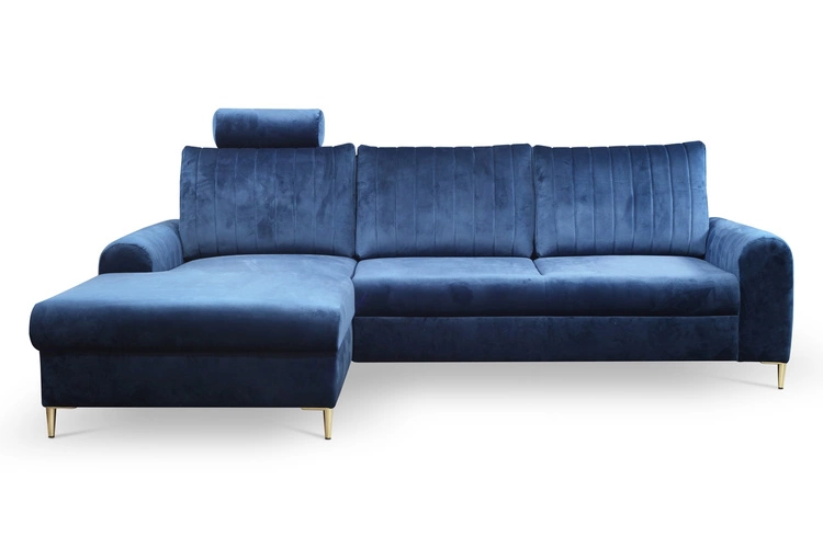 Ecksofa mit Schlaffunktion Maroko L Links Blau