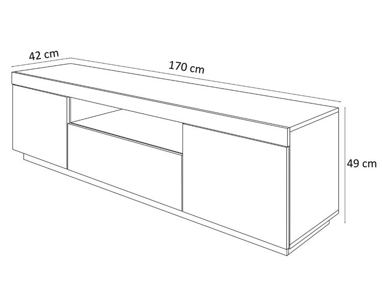 Wohnzimmer-Set – TV-Schrank und Kommode Asumi Weiß und Eiche Wotan