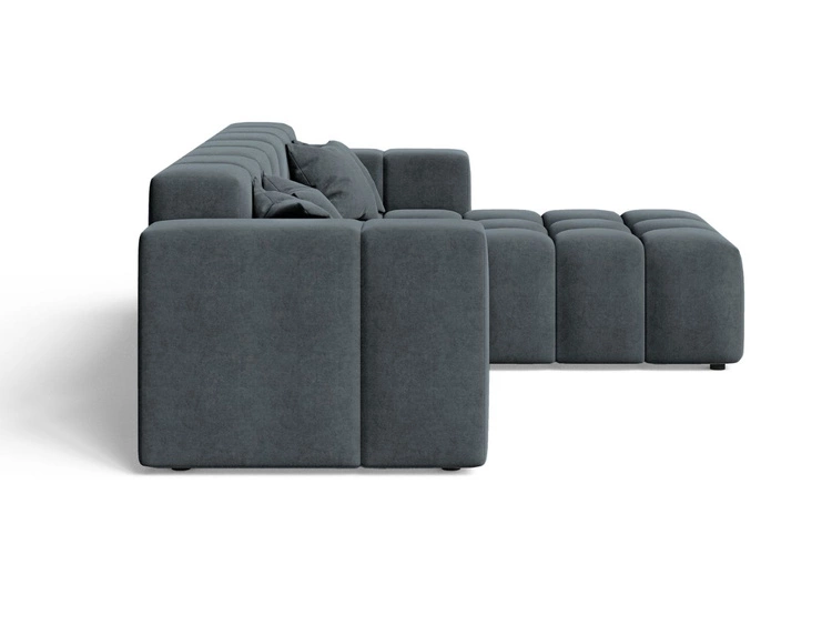 Ecksofa L-Form Rechts Moderne Ecksofa Loopo Dunkelgrau