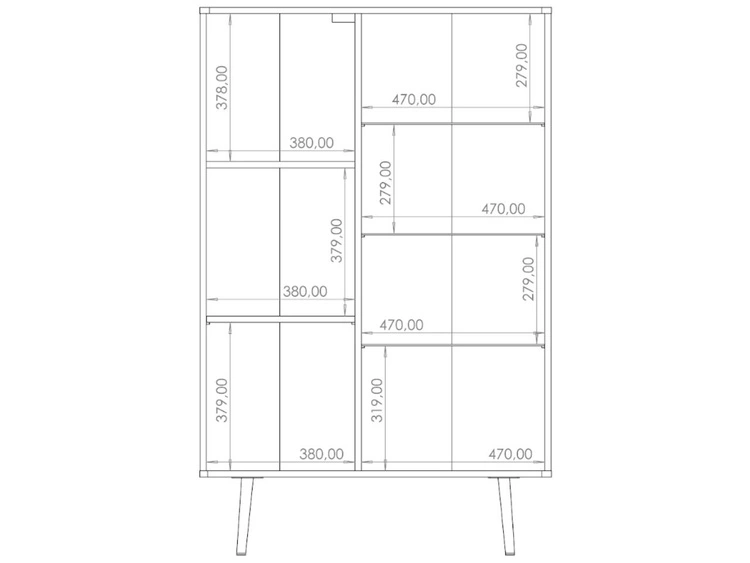 Vitrinenschrank mit Glas Nemi Schwarzer Graphit Braun