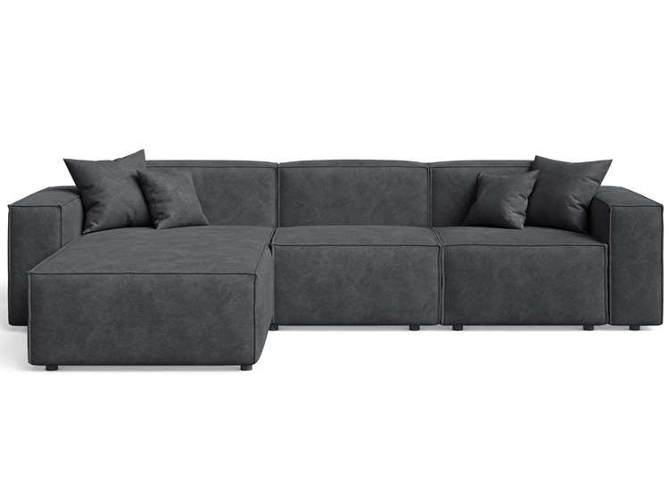 Ecksofa L-Form Links Arizona Dunkelgrau