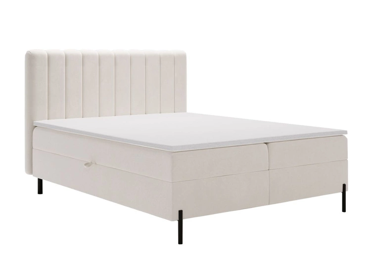 Boxspringbett mit Bettkasten 140x200 Primavera Creme