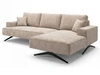 Ecksofa L-Form auf Metallbeinen Leto Rechts Beige
