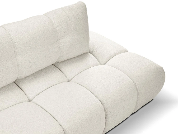 Ecksofa L-Form Links mit Schlaffunktion und Bettkasten Sile L Creme