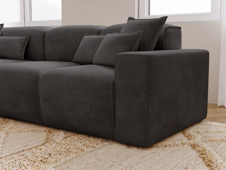 Ecksofa L-Form Links Moderne Ecksofa Leni Schwarz