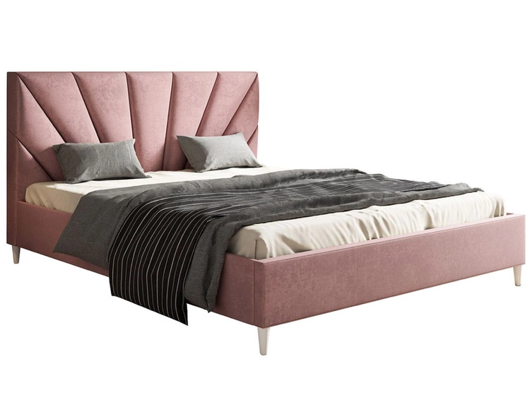 Polsterbett mit Lattenrost 120x200 Fuzi Rosa