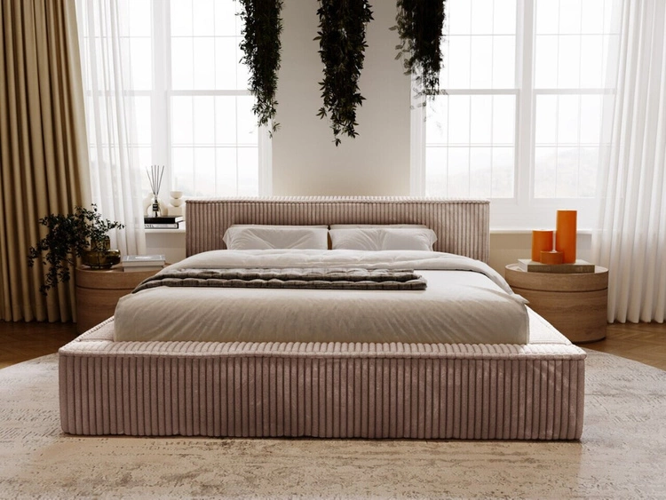 Polsterbett mit Bettkasten und Lattenrost 120x200 Lago Braun