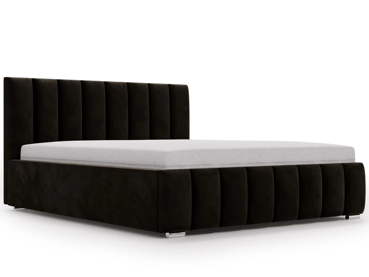 Polsterbett mit Bettkasten und Lattenrost 140x200 Neos Schwarz