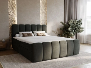 Boxspringbett mit Bettkasten 140x200 Cloud Dunkelgrau