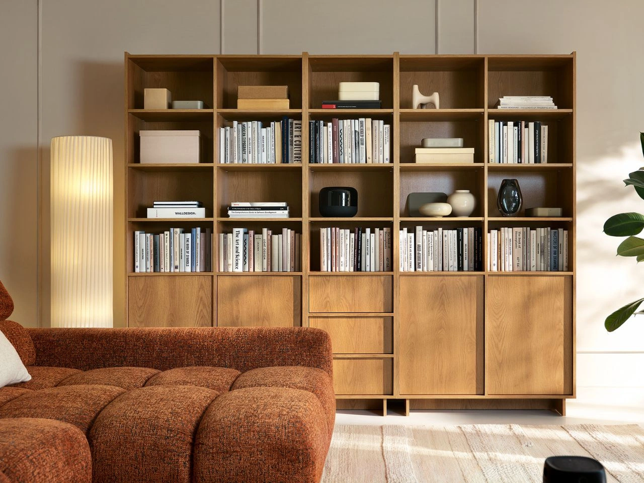 Wohnzimmerset Azumi Karamell Eiche