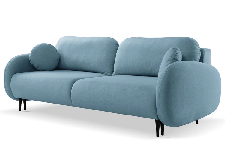 Schlafsofa mit Bettfunktion und Bettkasten Alta Blau