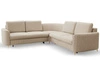 Ecksofa L-Form Rechts mit Schlaffunktion und Bettkasten Limon Dunkelbeige