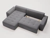 Ecksofa L-Form Links mit Schlaffunktion und Bettkasten Portland Grau