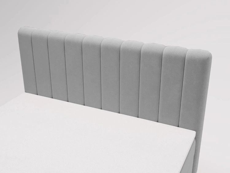 Boxspringbett mit Bettkasten 160x200 Primavera Hellgrau