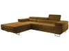 Ecksofa L-Form Links mit Schlaffunktion und Bettkasten Solam Gelb