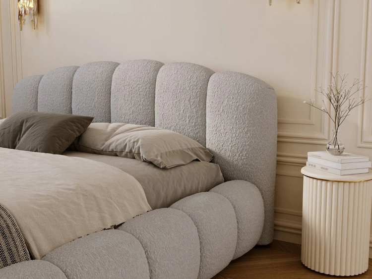 Polsterbett mit Stauraum und Lattenrost 180x200 Cloud Soft Grau