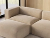 Ecksofa L-Form Links Moderne Cord Ecksofa Landi Beige